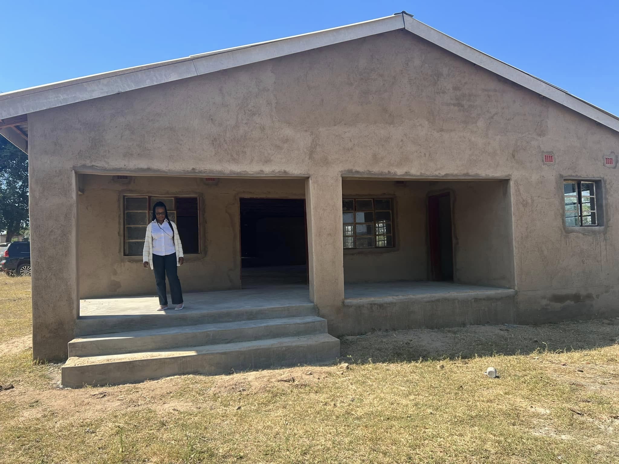 Mwatipedza Village Hall construction - roof to plastering and flooring